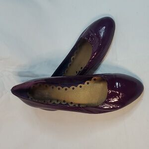Seychelles purple patent wedge pumps sz 9